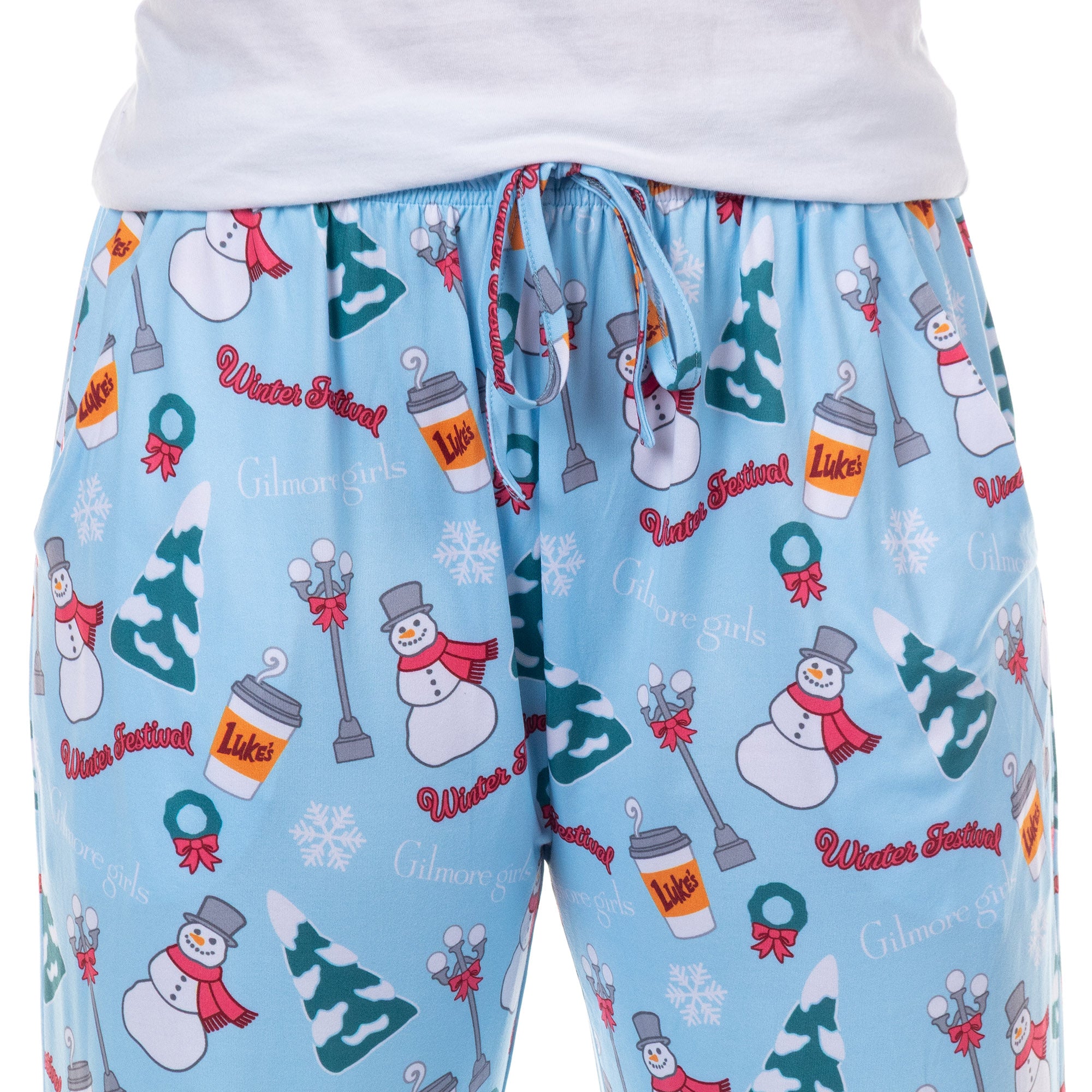 Gilmore Girls Pajamas Women's Winter Festival Allover Design Lounge Pants