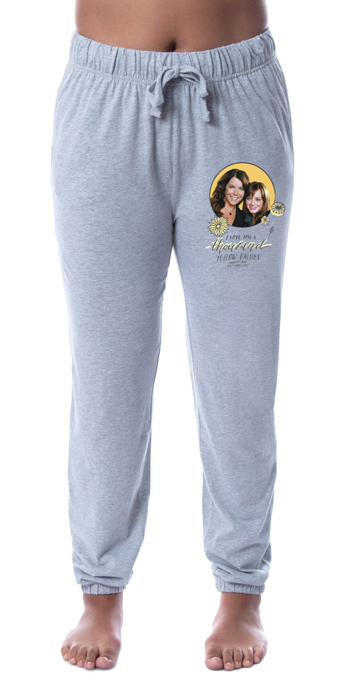 Gilmore Girls Womens' Yellow Daisies Rory Lorelai Sleep Jogger Pajama Pants