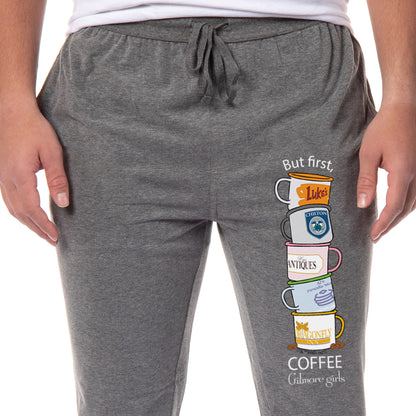 Gilmore Girls Pajama Pants Men's Luke's Diner Coffee First Loungewear Jogger Pajama Pants