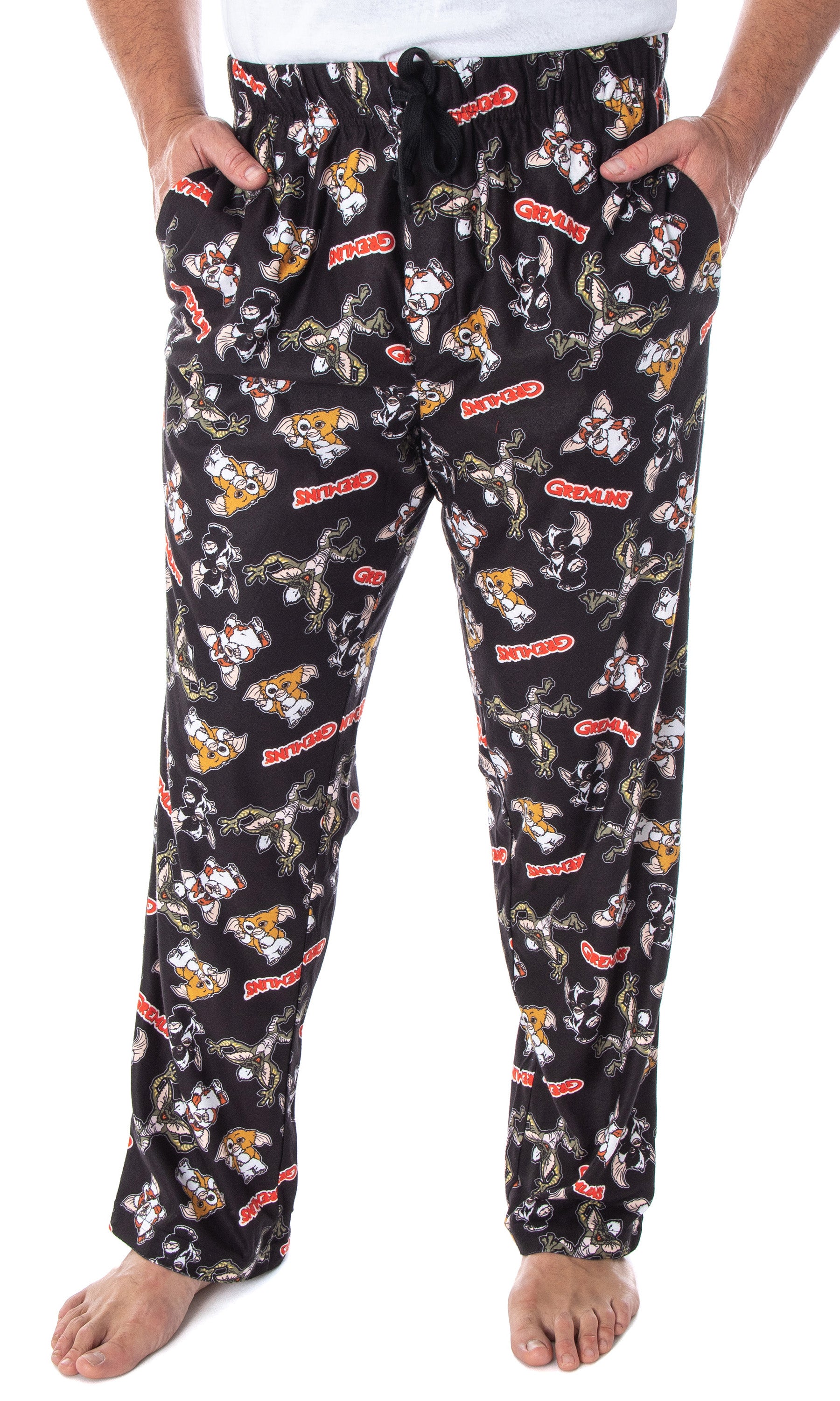 The Gremlins Men's Gizmo Stripe Daffy Mogwai Sleep Lounge Pajama Pants