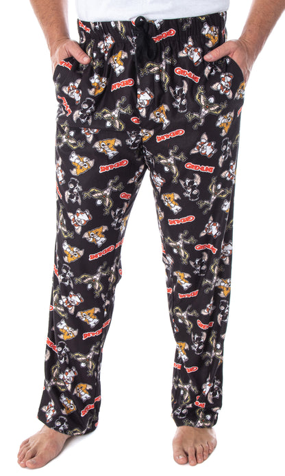 The Gremlins Men's Gizmo Stripe Daffy Mogwai Sleep Lounge Pajama Pants