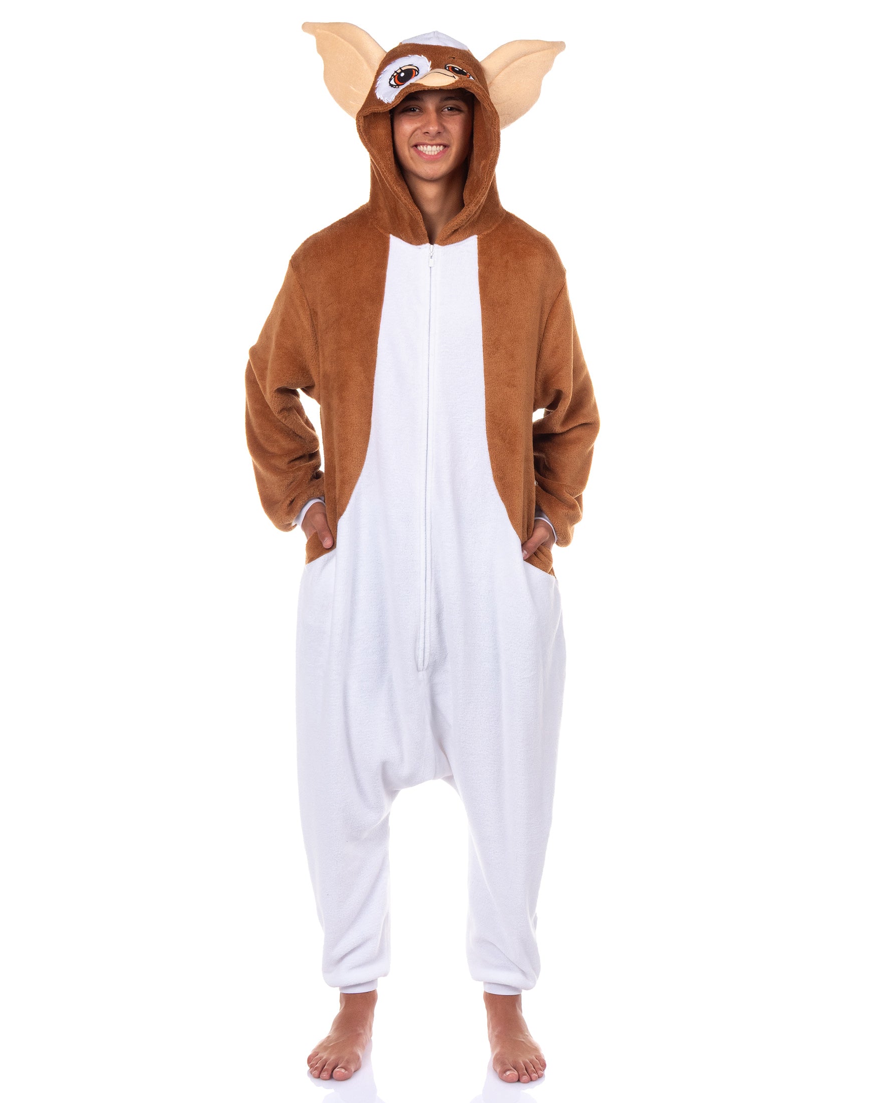 Gremlins Gizmo Kigurumi Adult Fleece Union Suit Footless Sleeper Pajama (XXS/XS)