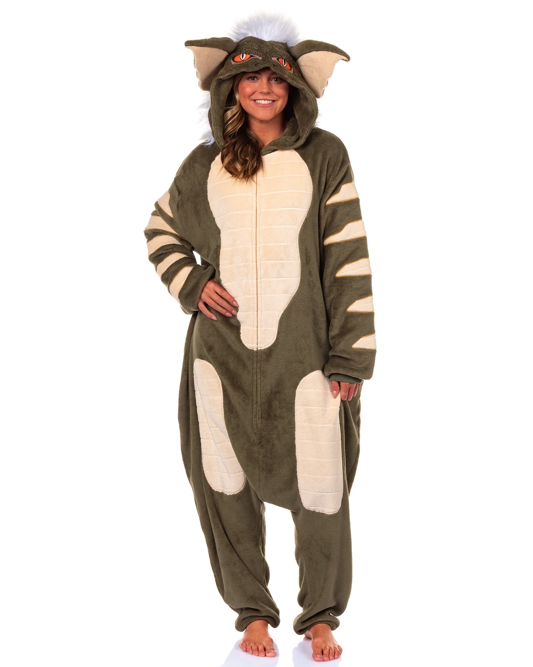 Gremlins Kigurumi Stripe Men's Union Suit Hooded Costume Pajamas (XXS/XS)