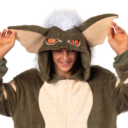 Gremlins Kigurumi Stripe Men's Union Suit Hooded Costume Pajamas (XXS/XS)