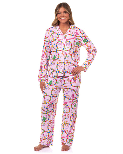 Candy Land Pajamas Women's 2-Piece Coat Front Lounge Sleep Set