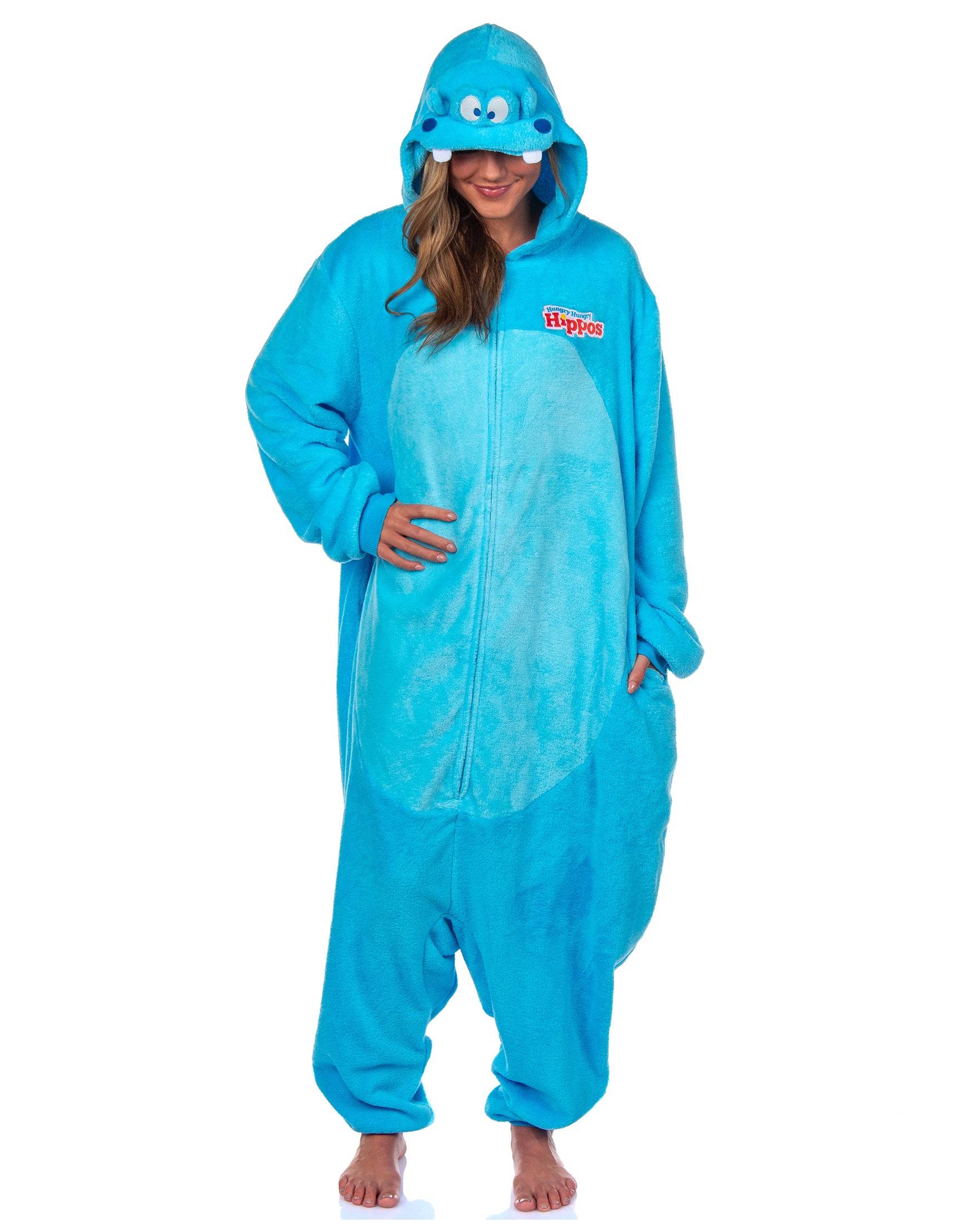 Hungry Hungry Hippos Kigurumi Costume Union Suit Fleece Mens' Pajama Outfit