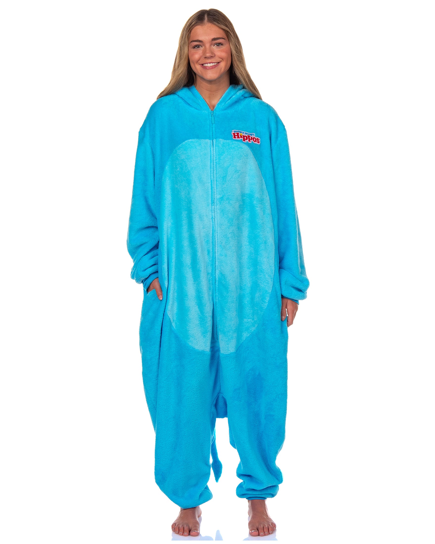 Hungry Hungry Hippos Kigurumi Costume Union Suit Fleece Mens' Pajama Outfit
