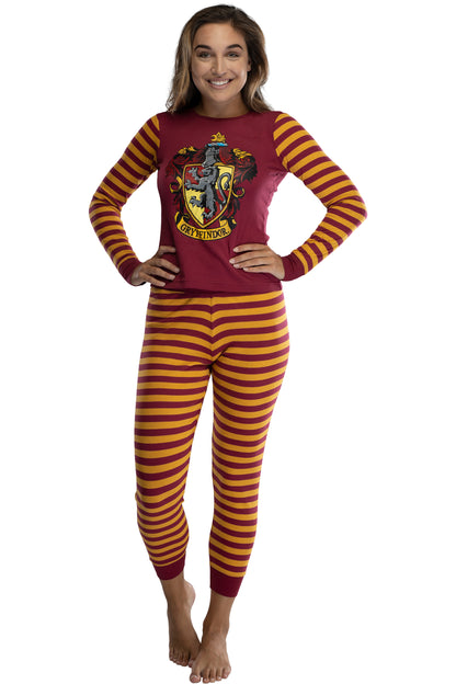 Harry Potter Hogwart's House Crest Tight Fit Adult Cotton Women's Pajama Set