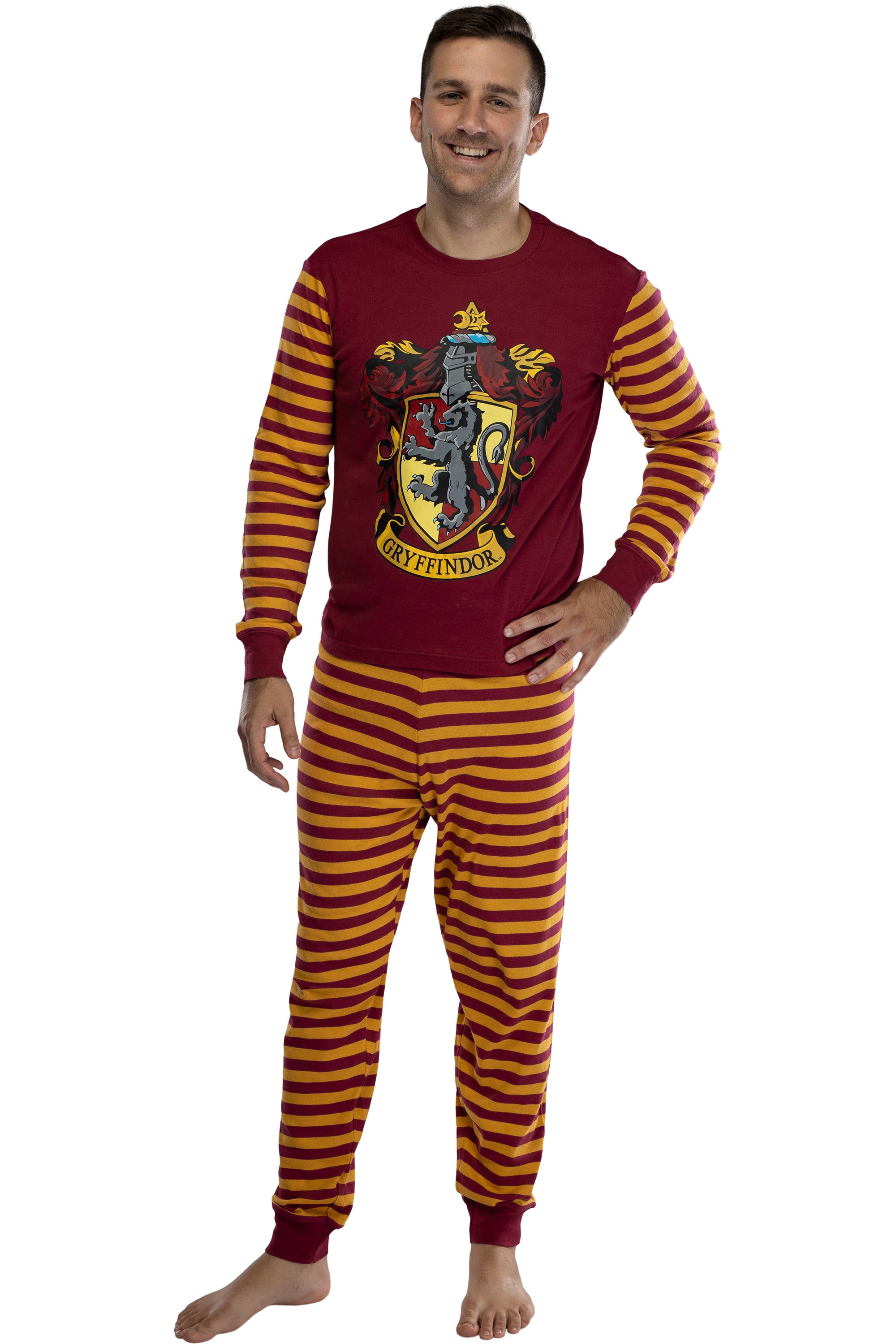 Harry Potter Hogwart's House Crest Tight Fit Adult Cotton Pajama Gryffindor M