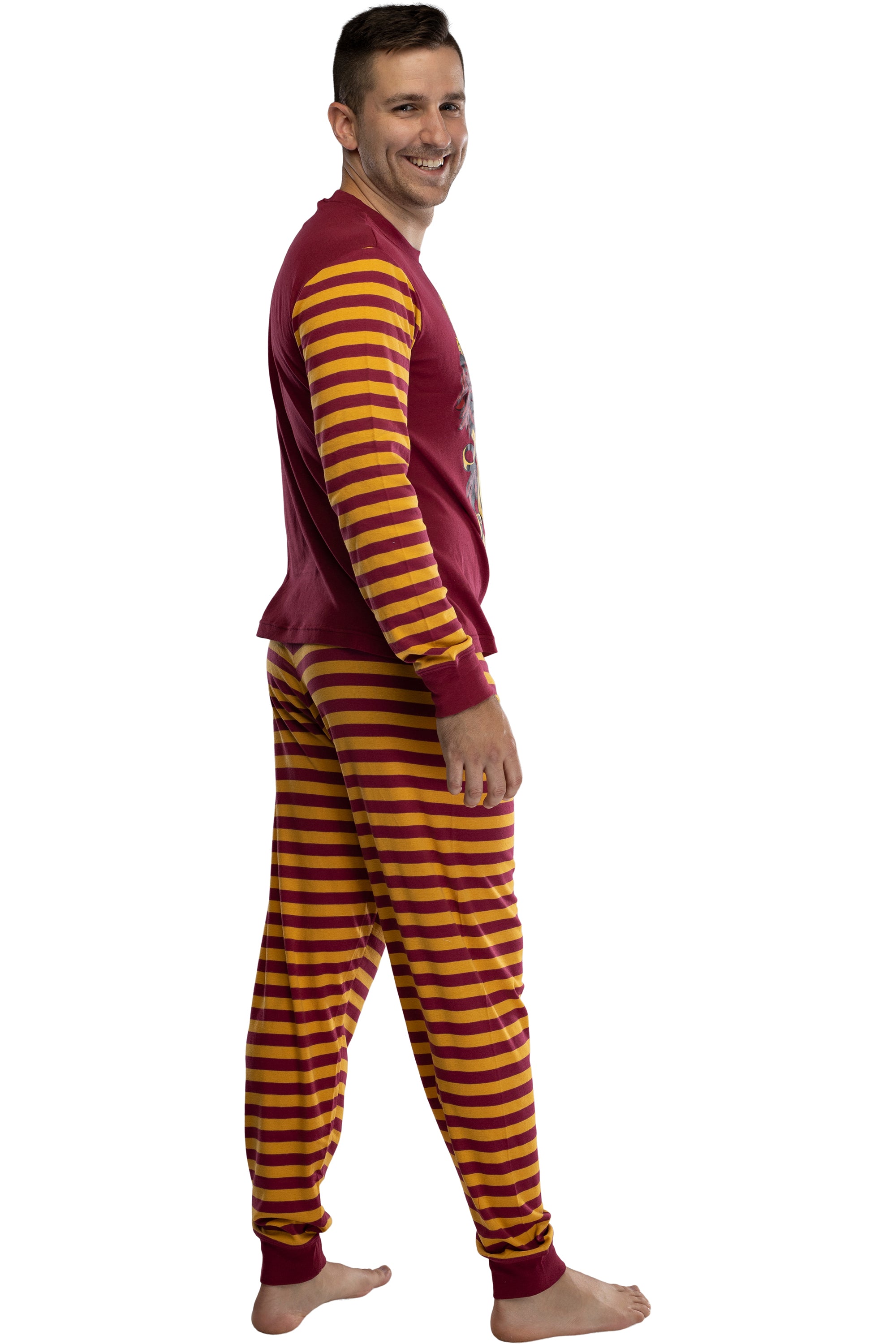 Harry Potter Hogwart's House Crest Tight Fit Adult Cotton Pajama Gryffindor M