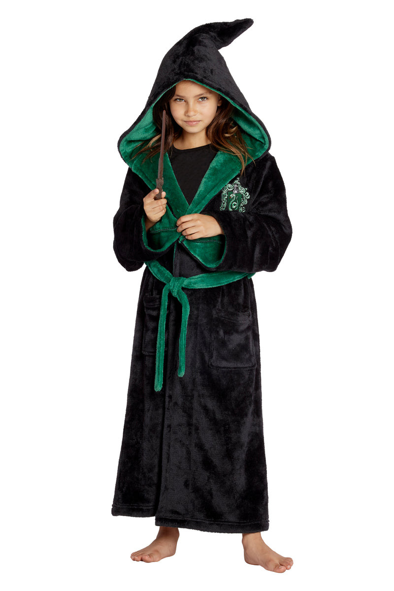 Harry Potter Costume Kids Plush Robe (Slytherin, Medium, 10/12)