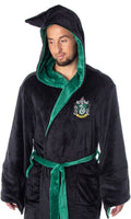 Harry Potter Adult Fleece Plush Hooded Robe - Gryffindor, Slytherin, Ravenclaw, Hufflepuff, Hogwarts