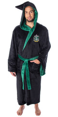 Harry Potter Adult Fleece Plush Hooded Robe - Gryffindor, Slytherin, Ravenclaw, Hufflepuff, Hogwarts