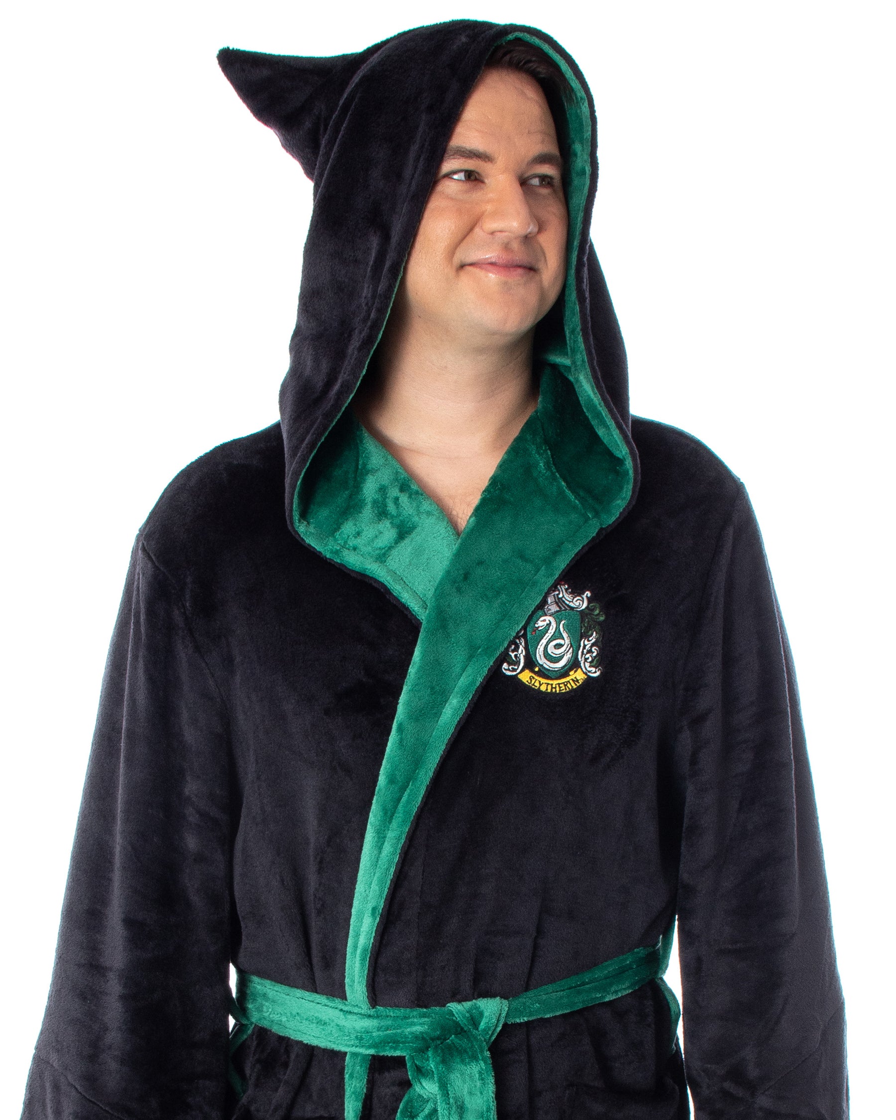 Harry Potter Adult Fleece Plush Hooded Robe - Big and Tall