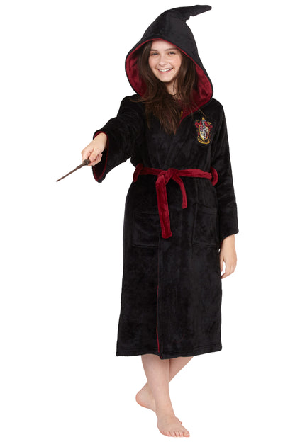 Harry Potter Hogwarts Houses Girl's Fleece Robe Pajama Lounge