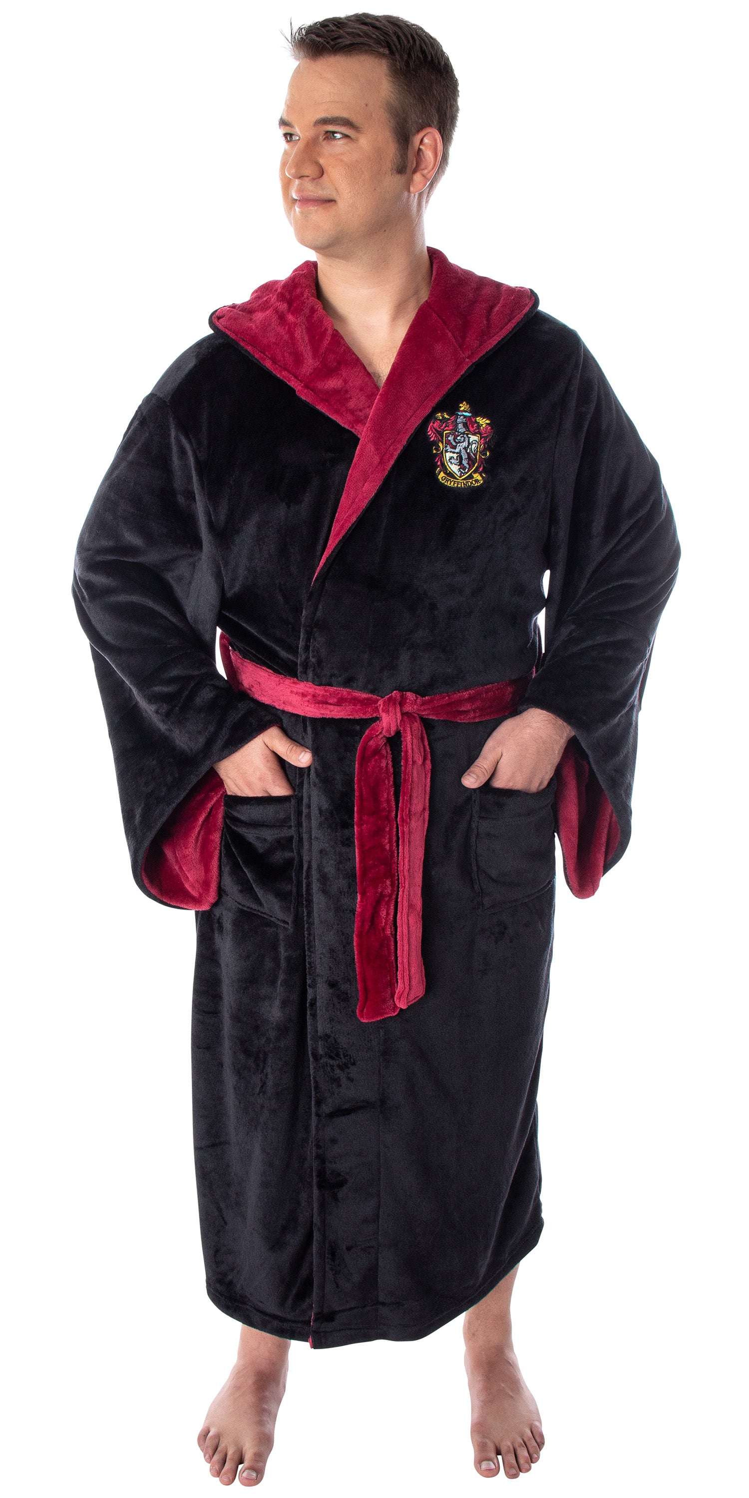 Harry Potter Slytherin Costume Black and Green Long Robe with Hood 