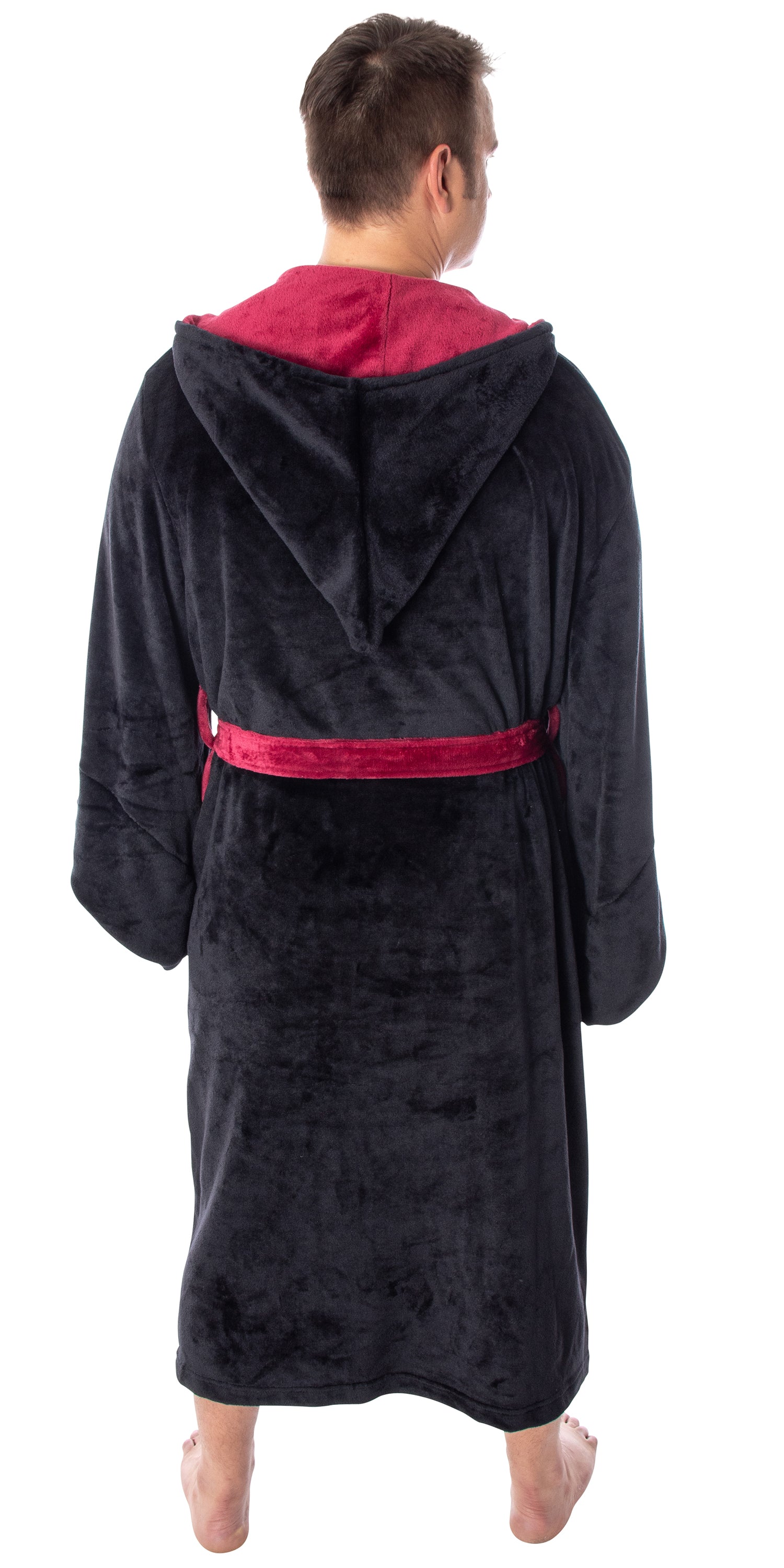 SlumberMee Mens Fleece Plush Robe with Hood Ultra Soft Fluffy Full Length Long with Pockets Luxurious House Coat