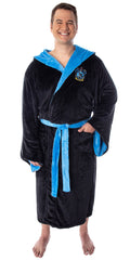 Harry Potter Adult Fleece Plush Hooded Robe - Big and Tall - Gryffindor, Slytherin, Ravenclaw, Hufflepuff, Hogwarts