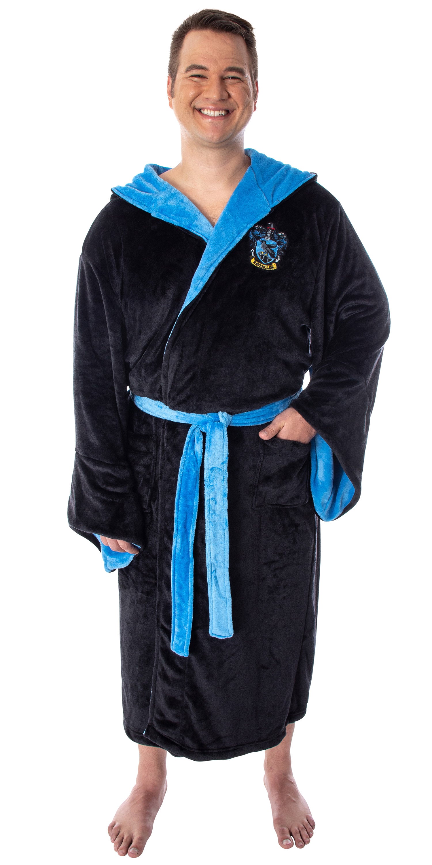 Harry Potter Adult Fleece Plush Hooded Robe - Big and Tall