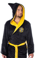 Harry Potter Adult Fleece Plush Hooded Robe - Gryffindor, Slytherin, Ravenclaw, Hufflepuff, Hogwarts