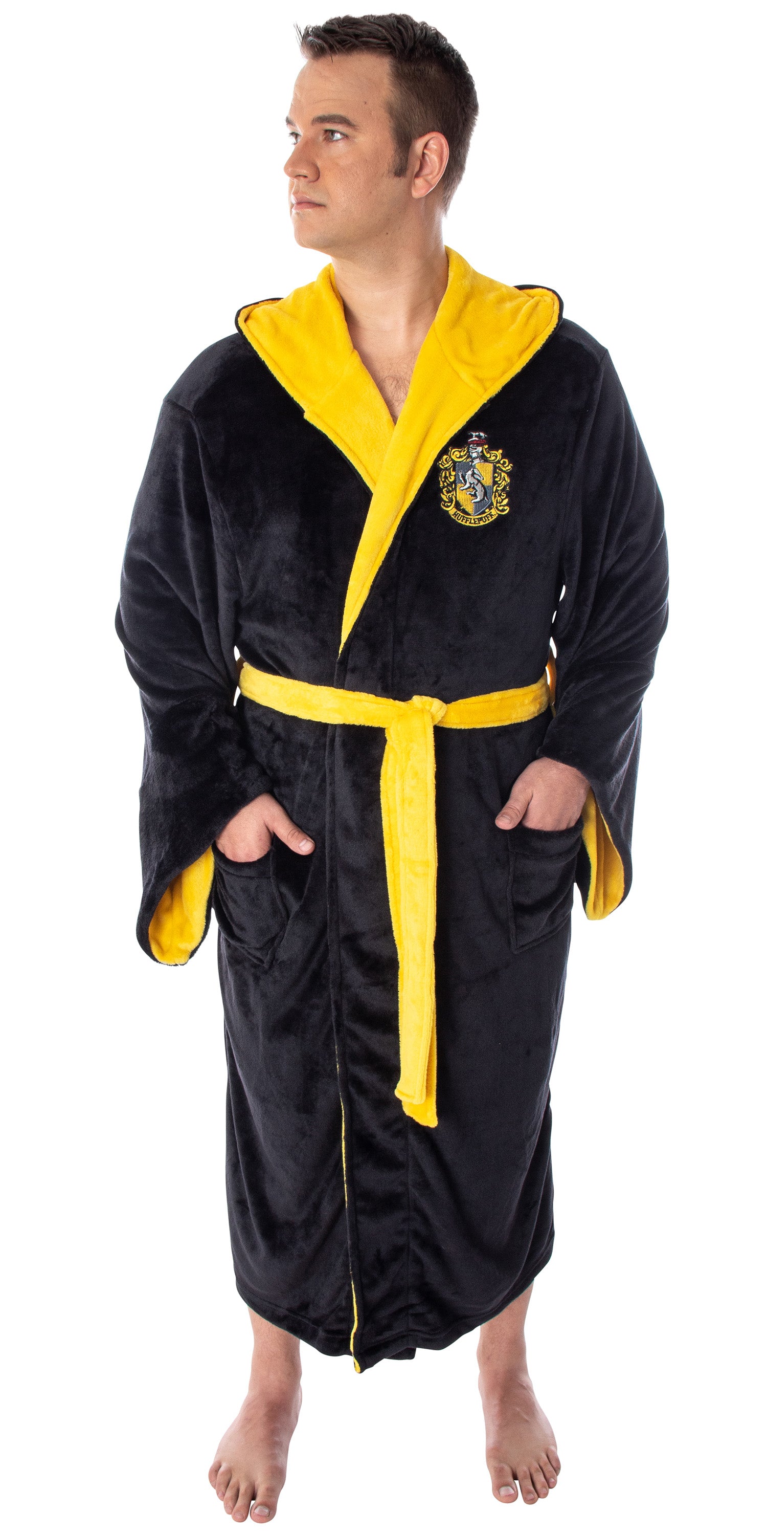 Harry Potter Adult Fleece Plush Hooded Robe - Big and Tall