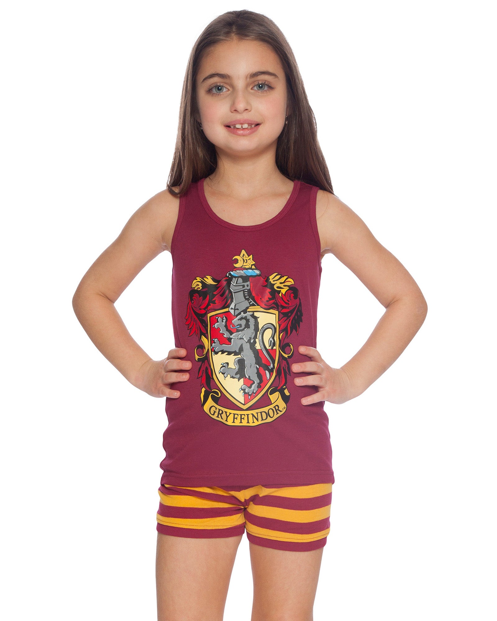Harry Potter Girls Hogwarts House Crest Tank Top and Short Pajama 2pc Set
