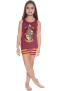 Harry Potter Girls Gryffindor House Crest Tank Top and Short Pajama 2pc Set