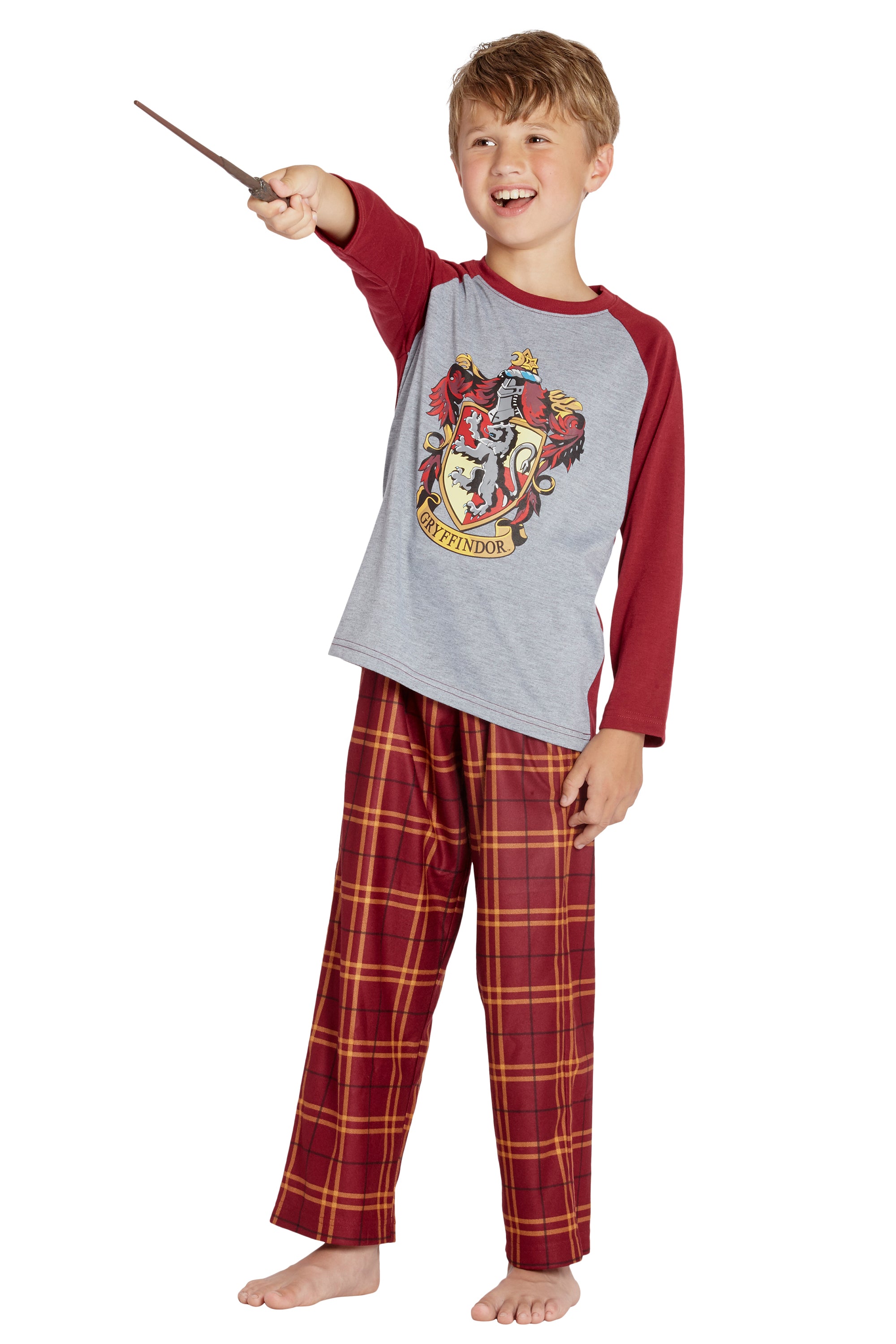 Harry Potter Boys' Raglan Shirt And Plaid Pajama Pants Set