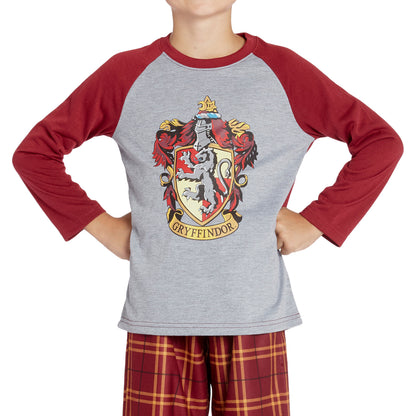 Harry Potter Boys' Raglan Shirt And Plaid Pajama Pants Set