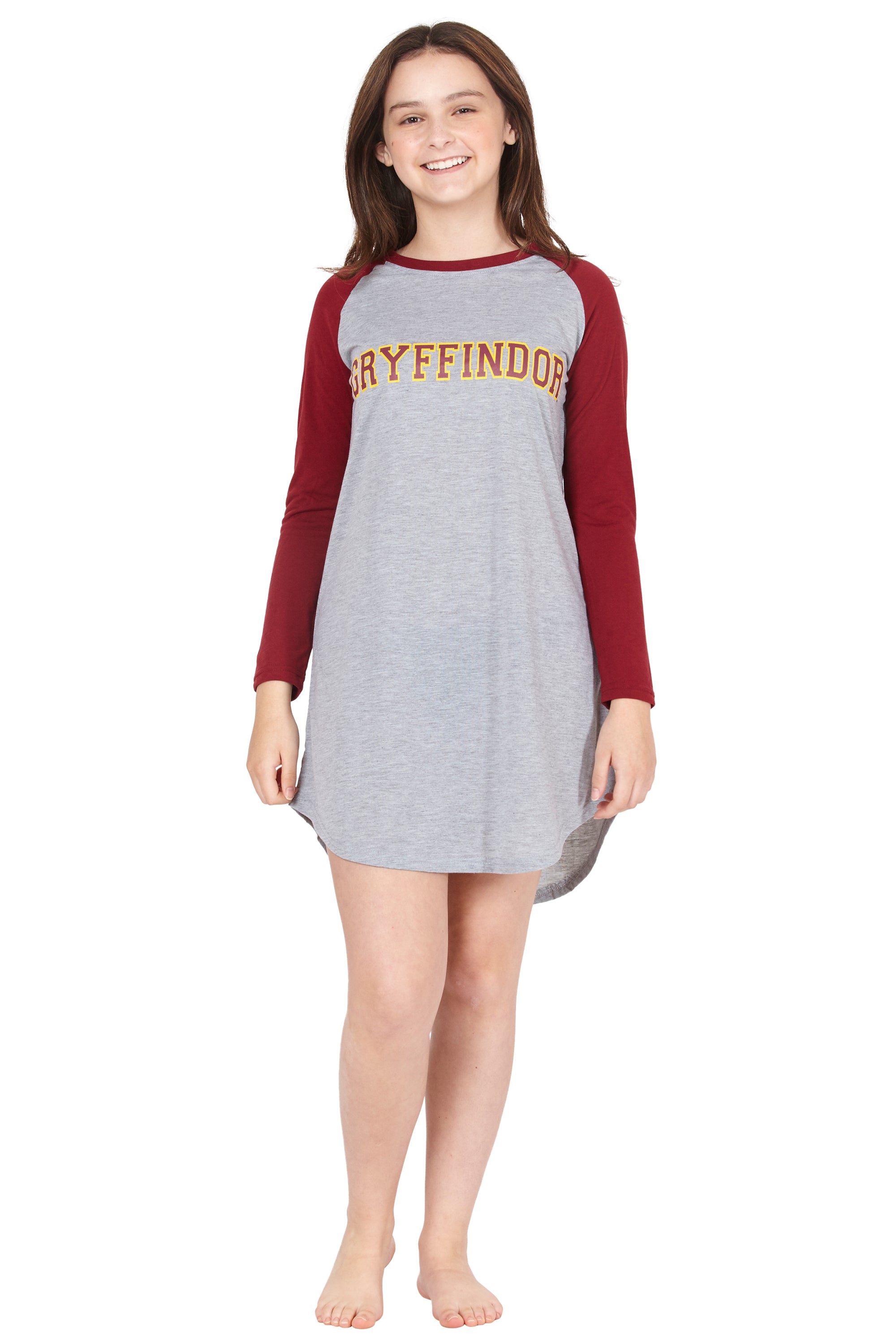 Big Girls Harry Potter Pajama Nightgown Sleep Shirt (Gryffindor, 7/8)