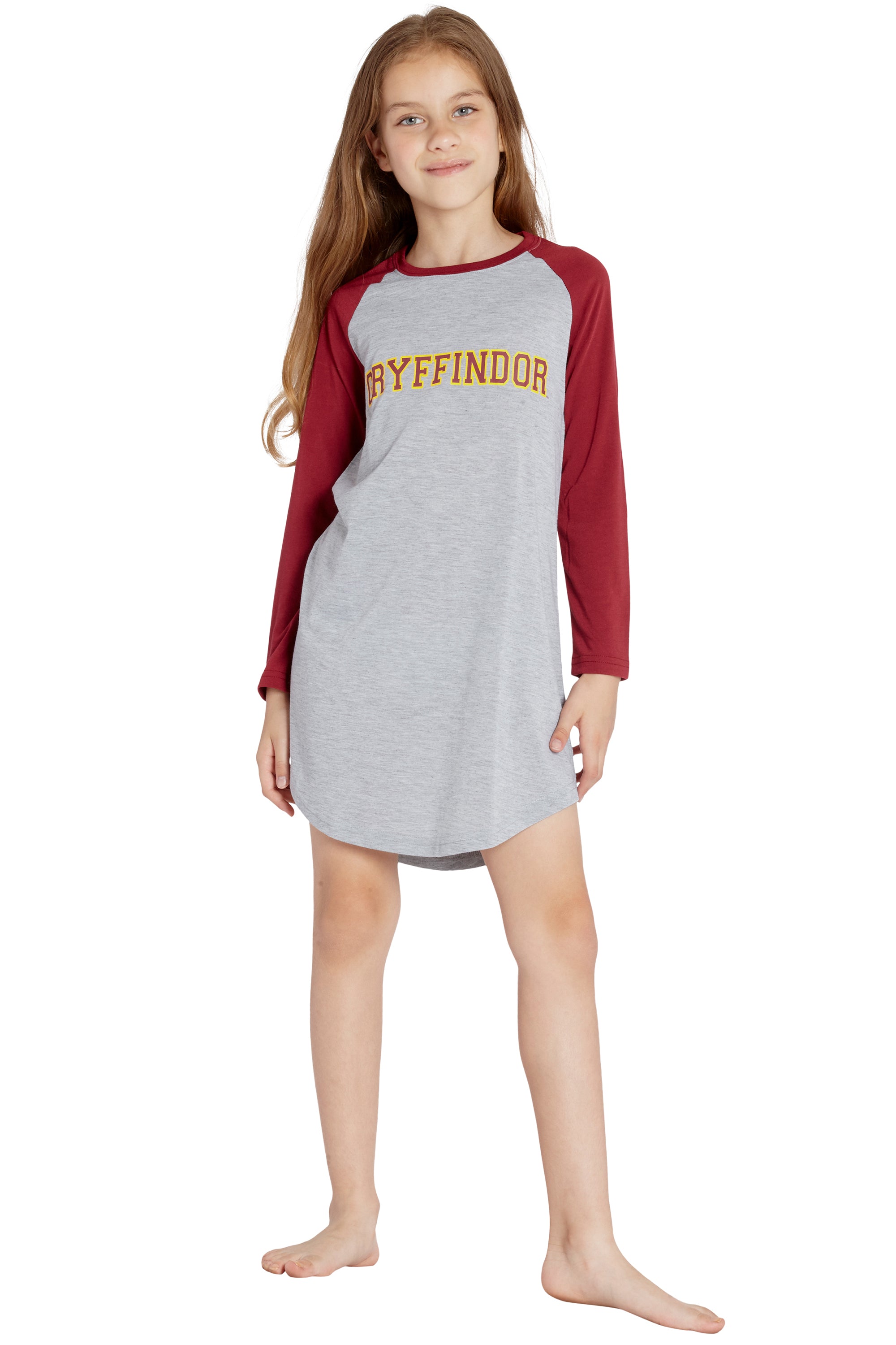 Big Girls Harry Potter Pajama Nightgown Sleep Shirt (Gryffindor, 7/8)