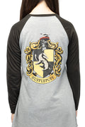 Juniors Harry Potter Hogwarts Houses Pajama Nightgown Raglan Sleep Shirt