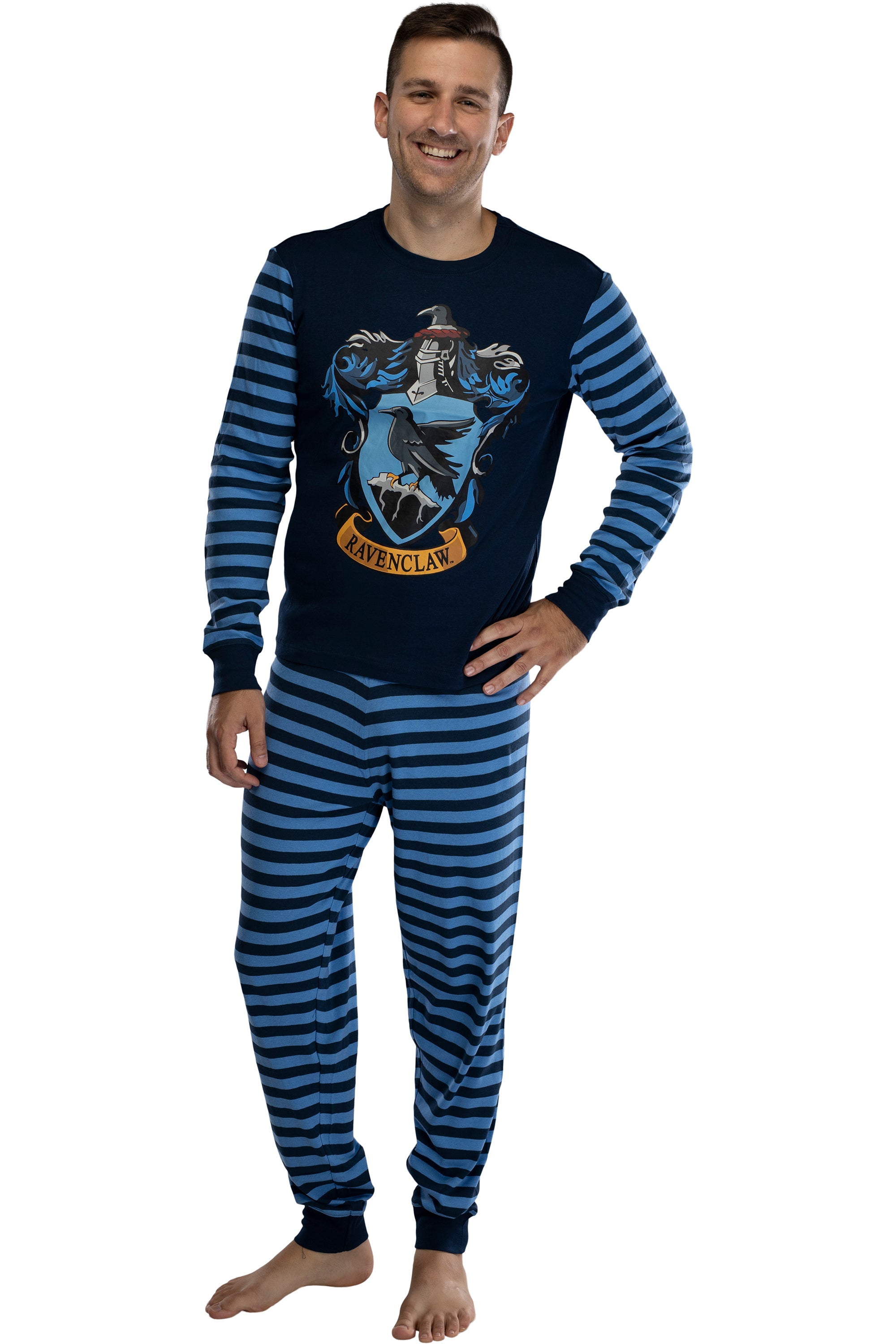 Harry Potter Hogwart's House Crest Tight Fit Adult Cotton Pajama Set