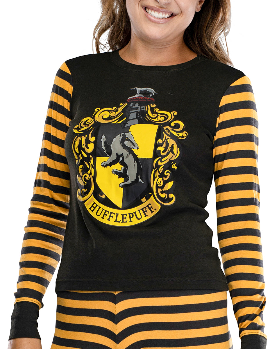 Harry Potter Hogwart's House Crest Tight Fit Adult Cotton Women's Pajama Set