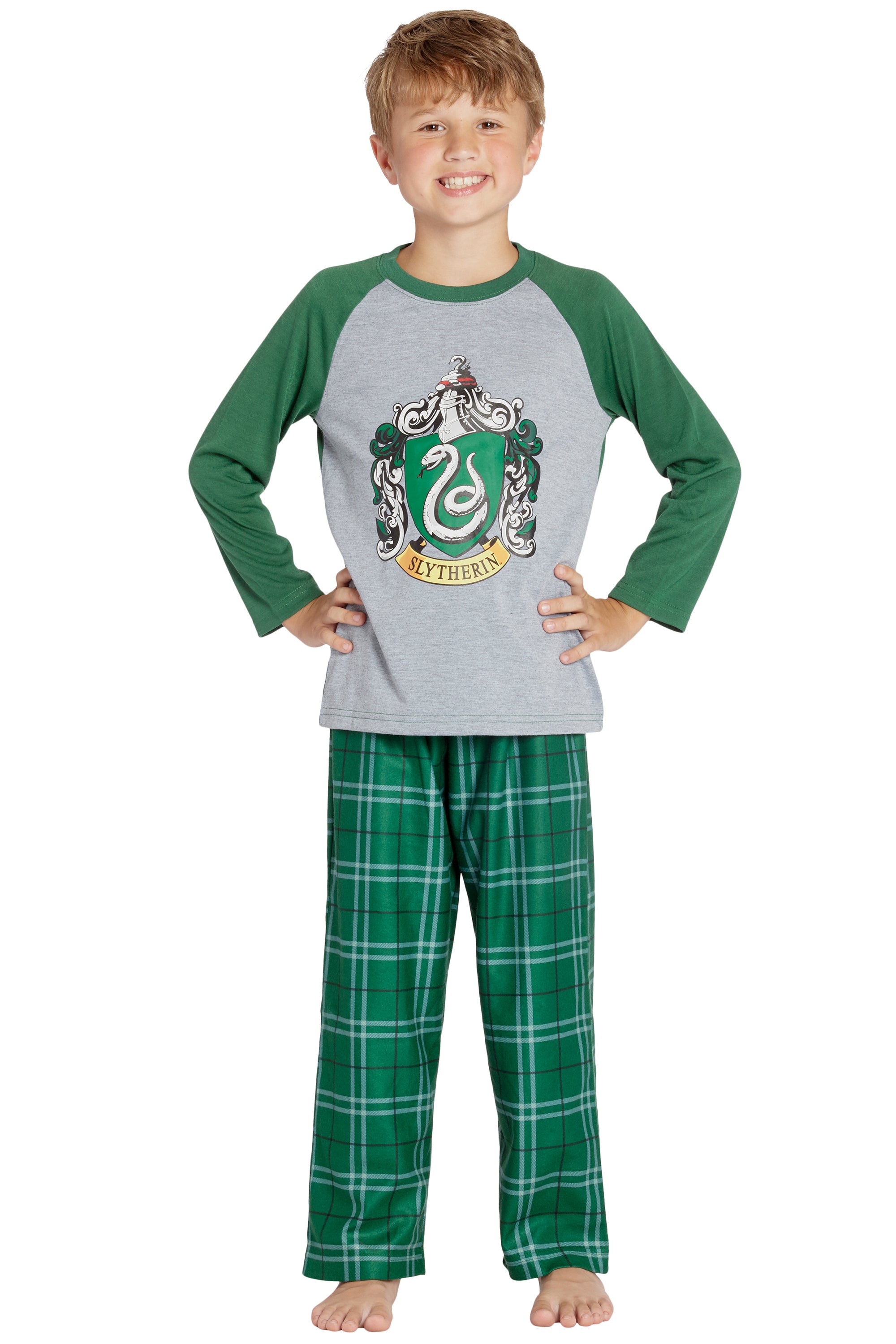 Harry Potter Boys' Raglan Shirt And Plaid Pajama Pants Set