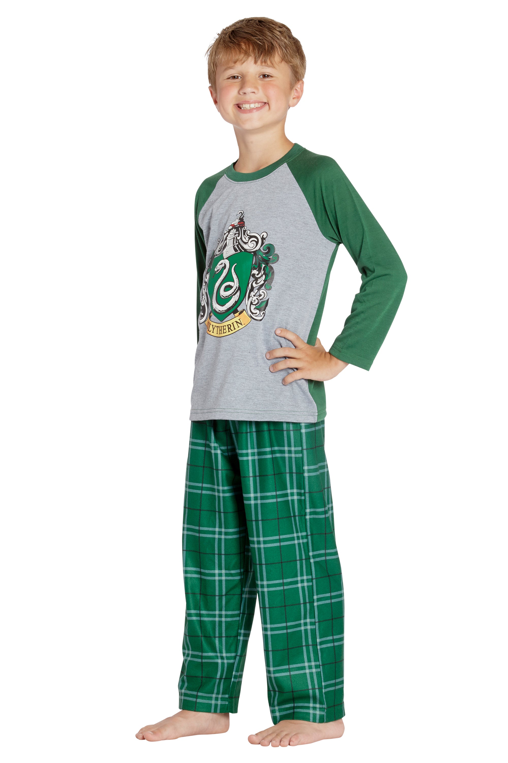 Harry Potter Boys' Raglan Shirt And Plaid Pajama Pants Set