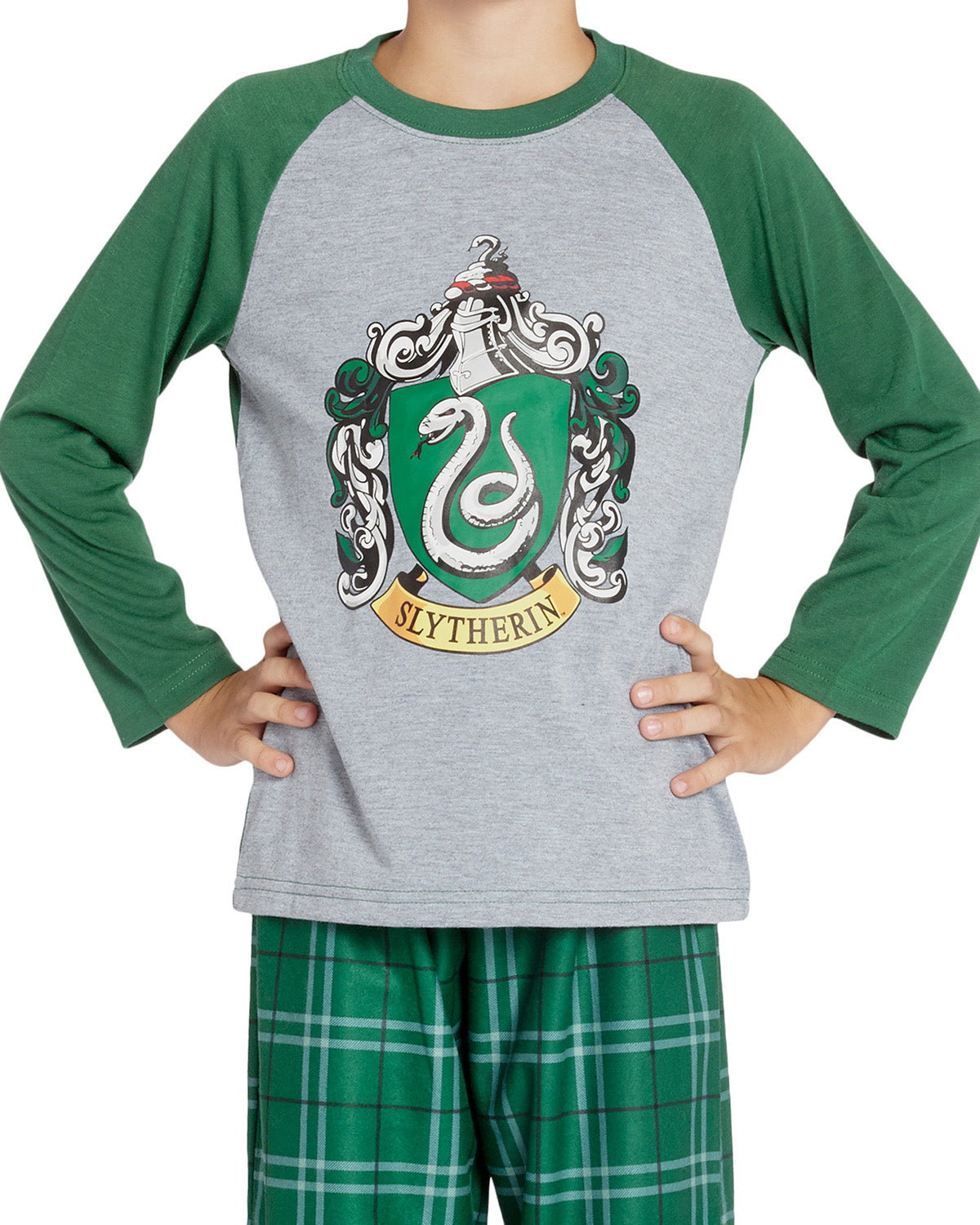 Harry Potter Boys' Raglan Shirt And Plaid Pajama Pants Set