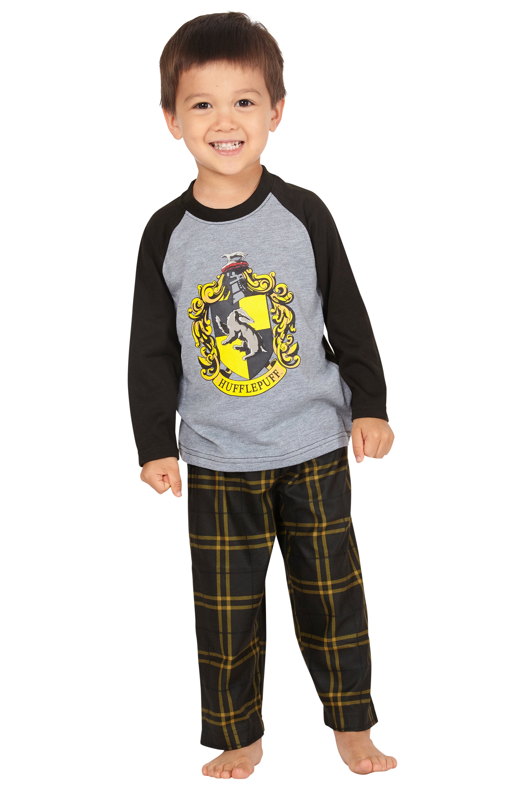 Harry Potter Boys' Raglan Shirt And Plaid Pajama Pants Set