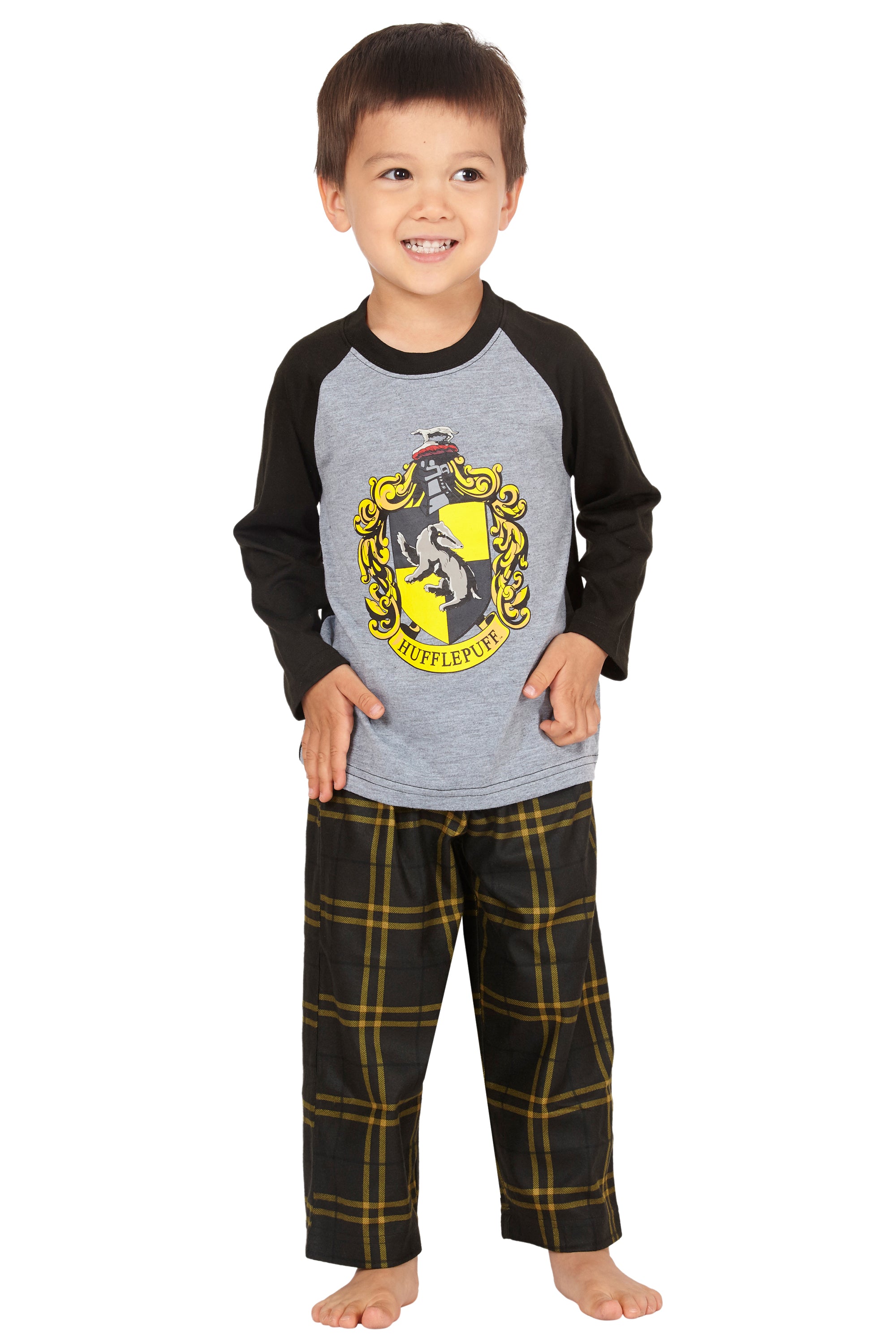 Harry Potter Boys' Raglan Shirt And Plaid Pajama Pants Set