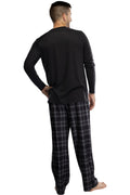 Harry Potter Adult Men's Raglan Shirt And Plaid Pants Pajama Set -Gryffindor, Ravenclaw, Slytherin, Hufflepuff