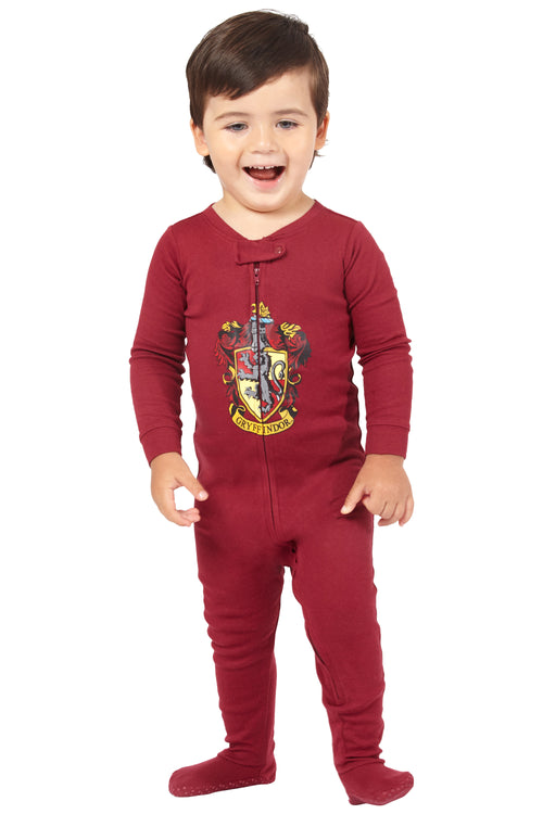Intimo Baby Pajamas Set Footed Jammies Beanie Hogwarts House Gryffindor 12 Month