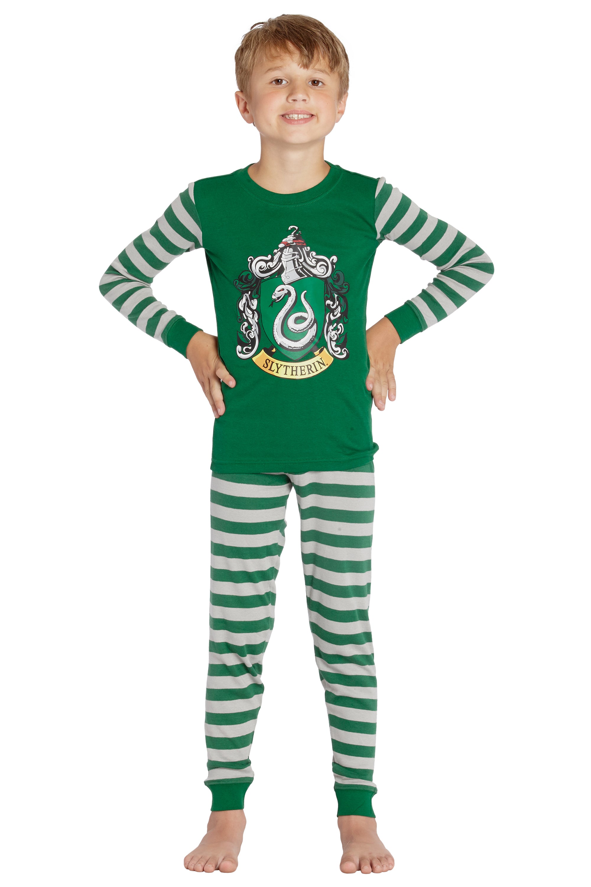 Harry Potter Slytherin Tight Fit 2 Piece Pajama Set (8)