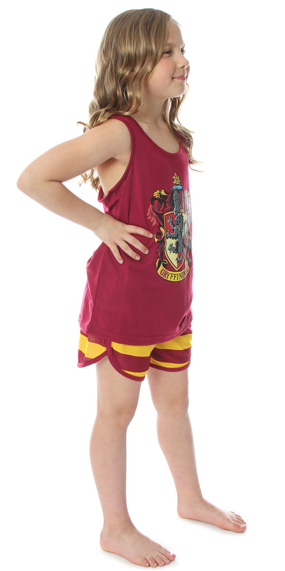 Harry Potter Girls Hogwarts House Tank and Shorts Pajama Set