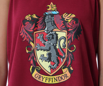 Harry Potter Women's Hogwarts House Crest Racerback Tank and Shorts Pajama Lounge Set