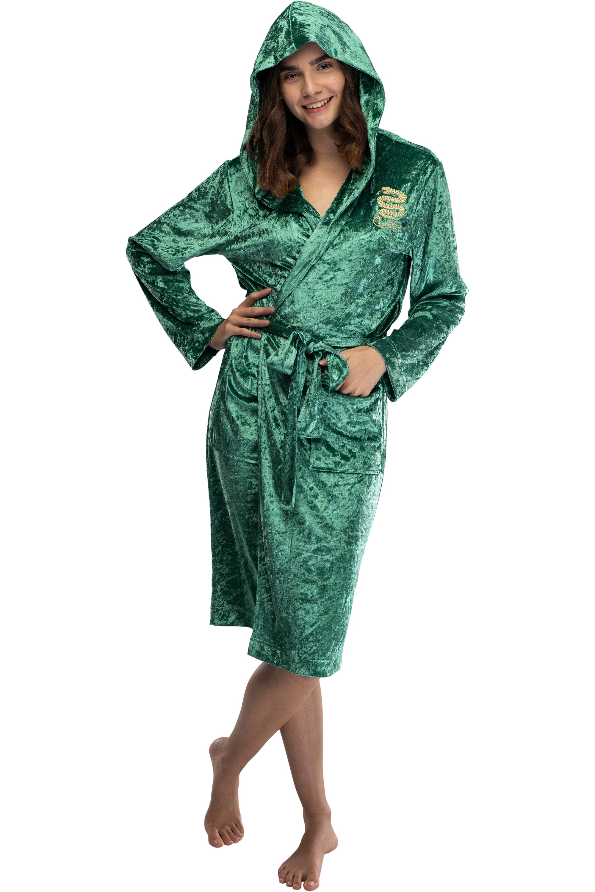 Harry Potter Womens Velvet Robe Hogwarts Houses