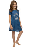 Harry Potter Girls' Foil Print Hogwarts Houses Short Sleeve Raglan Nightgown - All 4 Houses Available