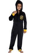 INTIMO Harry Potter Unisex Kids Hooded Pajama Union Suit - All 4 Houses Gryffindor, Slytherin, Ravenclaw, Hufflepuff