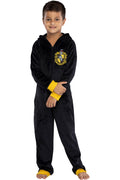 INTIMO Harry Potter Unisex Kids Hooded Pajama Union Suit - All 4 Houses Gryffindor, Slytherin, Ravenclaw, Hufflepuff