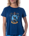 Harry Potter Women's Hogwarts Castle Ravenclaw Shirt and Shorts Sleepwear Pajama Set (Small)