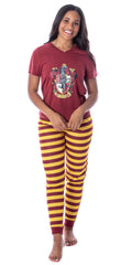 Harry Potter Womens' Hogwarts House Crest Jogger Pajama Set-All Houses